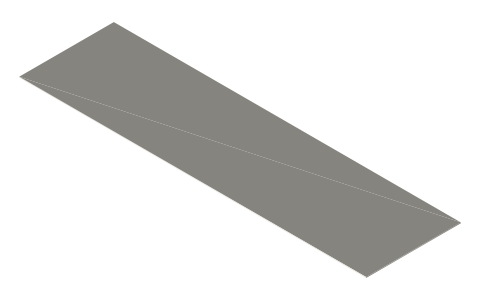 Finnish license plate (440 × 120 mm), isometric render of a generated part