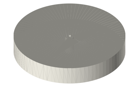 Flat hollow pistons Ø240 × 40 for a 10 in tri-clamp chamber, isometric render of a generated part