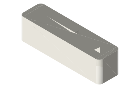 Manifold for ½ in copper U-tube legs, isometric render of a generated part