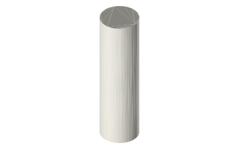 Foxeer Lollipop 4 Plus 5.8 GHz antenna, 6 cm, isometric render of a generated part