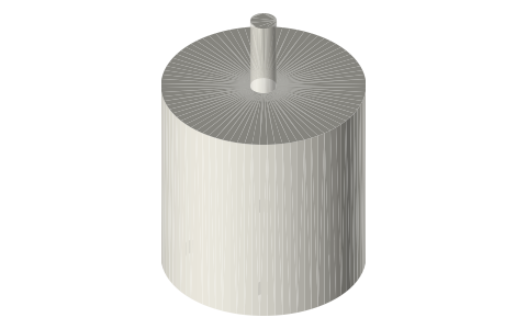 FPV drone motor sizes: 1104 to 3115, shaft, prop thread and mount patterns, isometric render of a generated part
