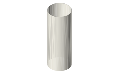 Free-piston mover for a 2 in honed spool: piston and alternator magnets in one, Ø48.00 × 130, isometric render of a generated part