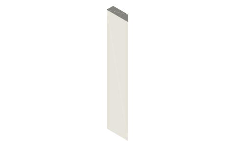 French cleat dimensions: 45° on 3/4 in stock from a 5 in blank, isometric render of a generated part