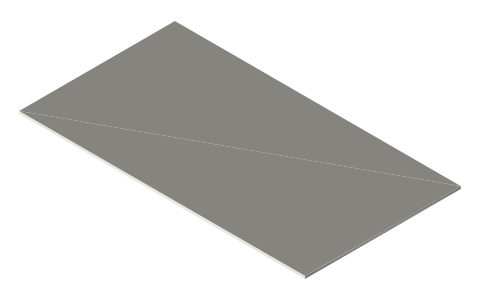 French tarot card (61 × 112 mm), isometric render of a generated part