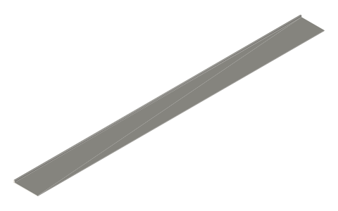 Front splitter, isometric render of a generated part