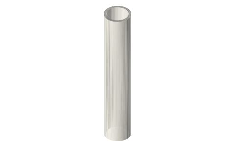 Fuji DPSH heavy graphite reel seat, size 24, isometric render of a generated part