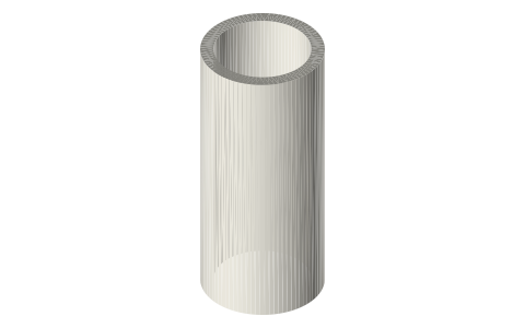 Fuji GC22 decorative graphite gimbal, isometric render of a generated part