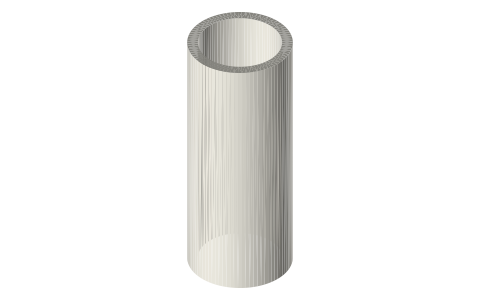 Fuji GC25 decorative graphite gimbal, isometric render of a generated part