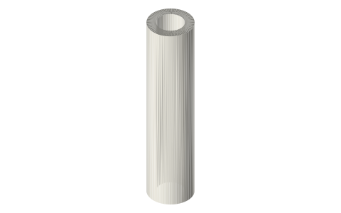 Fuji IPS light spin/cast reel seat, size 16 (IPSSD16), isometric render of a generated part