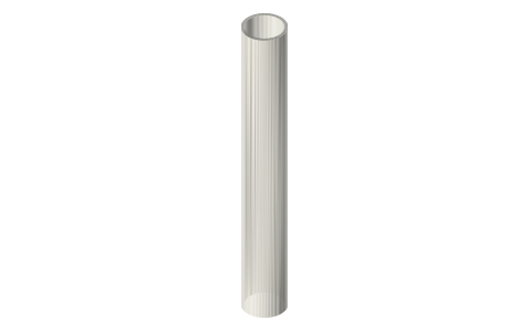 Fuji NPS ergonomic spinning reel seat, size 18 (DNPSM18), isometric render of a generated part