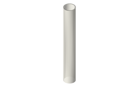 Fuji NPS ergonomic spinning reel seat, size 20 (DNPSM20), isometric render of a generated part
