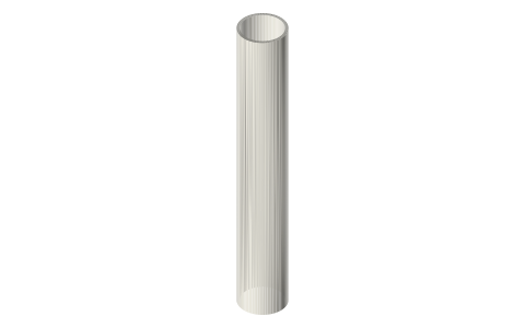Fuji NPS ergonomic spinning reel seat, size 22 (DNPSM22), isometric render of a generated part