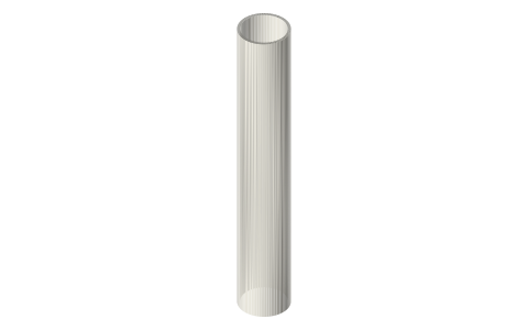 Fuji NPS ergonomic spinning reel seat, size 24 (DNPSM24), isometric render of a generated part