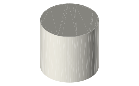 Fujifilm FUJINON XF56mmF1.2 R WR lens, isometric render of a generated part