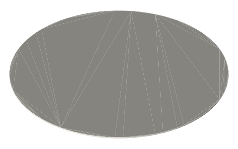 Games Workshop 160 mm round base (Citadel), isometric render of a generated part