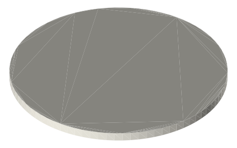 Games Workshop 25 mm round base (Citadel), isometric render of a generated part