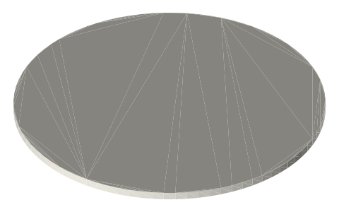 Games Workshop 40 mm round base (Citadel), isometric render of a generated part