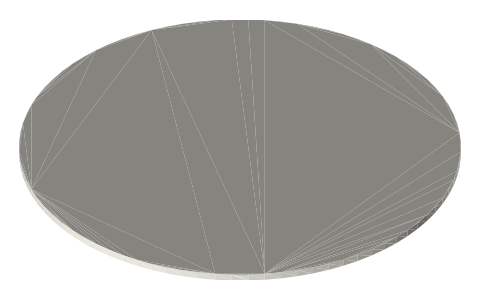 Games Workshop 60 mm round base (Citadel), isometric render of a generated part