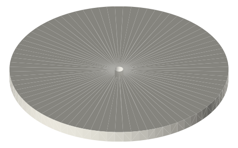 Gemfan Hurricane 51466 propeller, isometric render of a generated part
