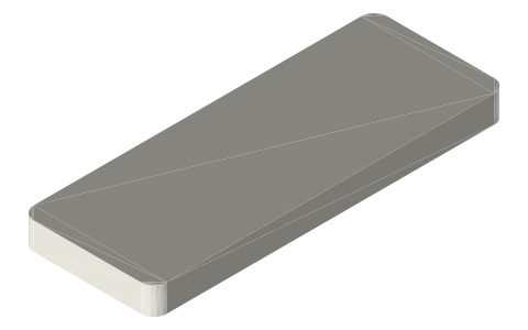 Google Chromecast with Google TV (4K), isometric render of a generated part