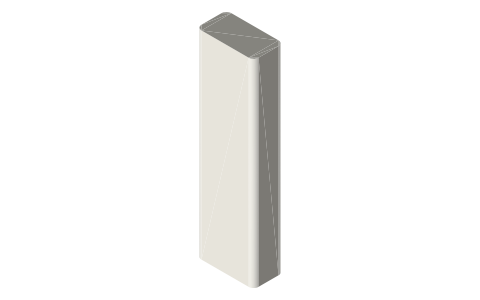 Google Nest Doorbell (battery), isometric render of a generated part