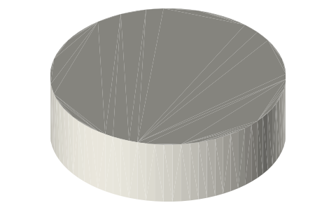 Google Nest Learning Thermostat (4th gen), isometric render of a generated part