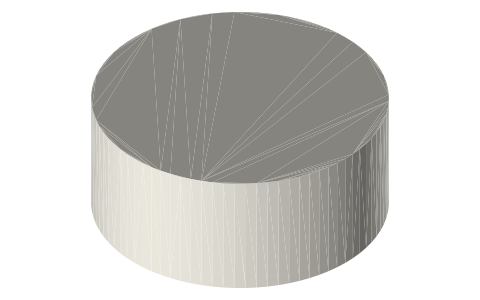Google Nest Mini (2nd gen), isometric render of a generated part