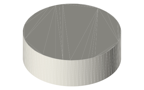 Google Nest Thermostat (2020), isometric render of a generated part