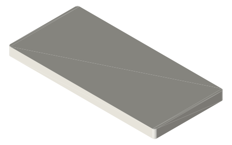 Google Pixel 9a, isometric render of a generated part