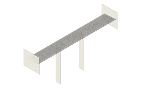 Gurney flap / wickerbill, isometric render of a generated part