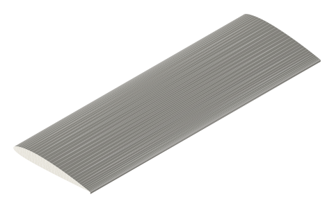 Gurney flap, isometric render of a generated part