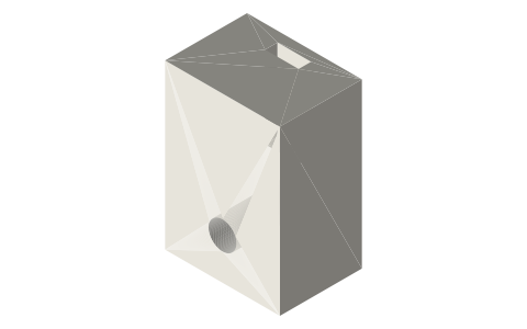 Hall sensor mount for TO-92S (A3144 / SS49E), isometric render of a generated part