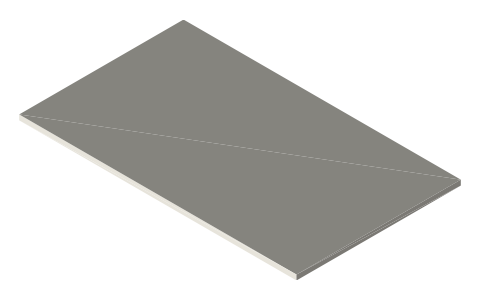 Hanafuda card (32 × 54 mm), isometric render of a generated part