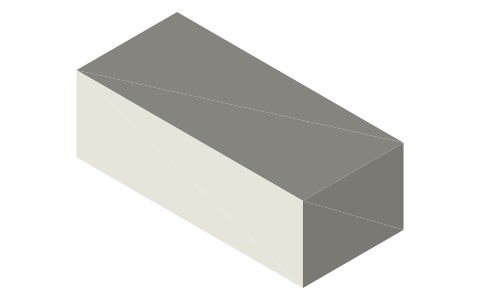 HC-SR04 ultrasonic sensor, isometric render of a generated part