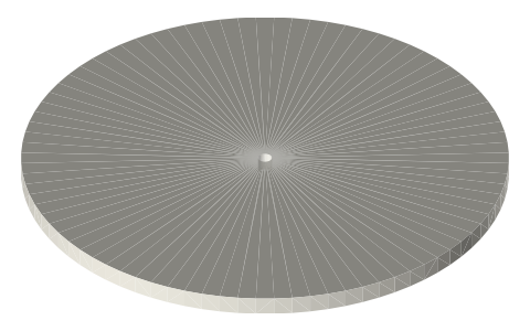 HQProp Cine7 7x4x3 propeller (glass-fibre nylon), isometric render of a generated part