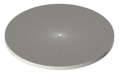 HQProp DP 7x4x3 propeller, isometric render of a generated part
