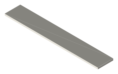 IKEA IVAR shelving dimensions (side units and shelves), isometric render of a generated part