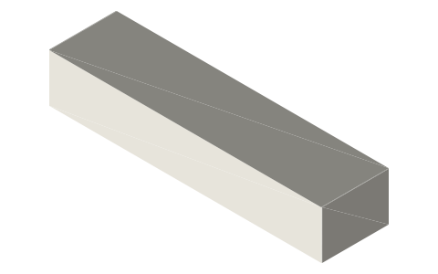 IKEA PAX wardrobe frame dimensions (50, 75, 100 wide; 201, 236 high; 35, 58 deep), isometric render of a generated part