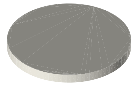 IKEA STOCKHOLM 2025 plate Ø26 cm, isometric render of a generated part