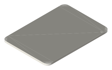 Apple iPad (10th generation, 2022), isometric render of a generated part
