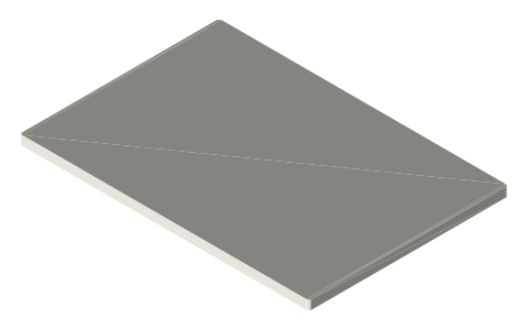 iPad mini (A17 Pro), isometric render of a generated part