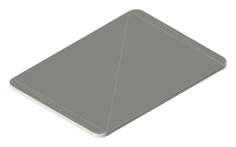 Apple iPad Pro 11-inch (3rd generation, M1, 2021), isometric render of a generated part