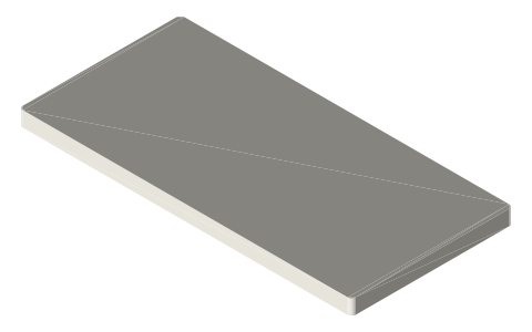 iPhone 12 Pro Max, isometric render of a generated part