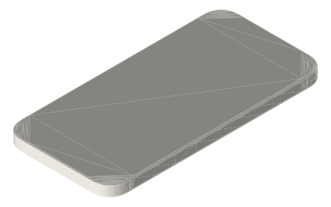 iPhone 13, isometric render of a generated part