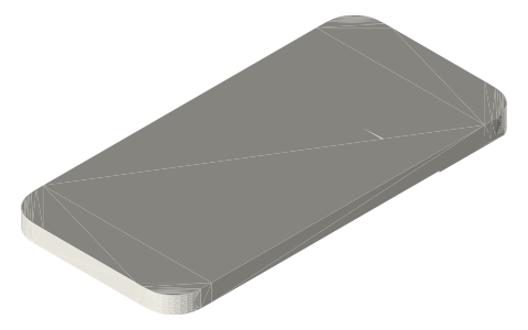 iPhone 15 Plus, isometric render of a generated part