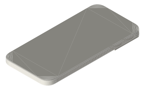 iPhone 15 Pro Max, isometric render of a generated part