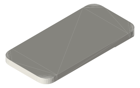 iPhone 15, isometric render of a generated part