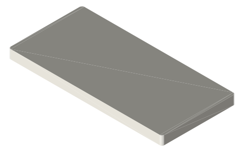 iPhone 17 Pro, isometric render of a generated part