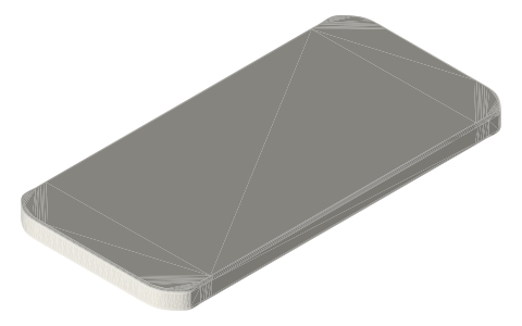 Apple iPhone 17e, isometric render of a generated part