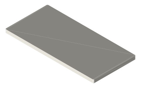 iPhone Air, isometric render of a generated part